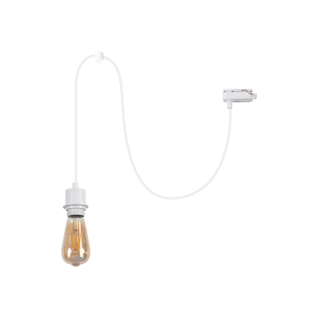 RUBY 1 1F2Wires E27 Track Pendant light WH