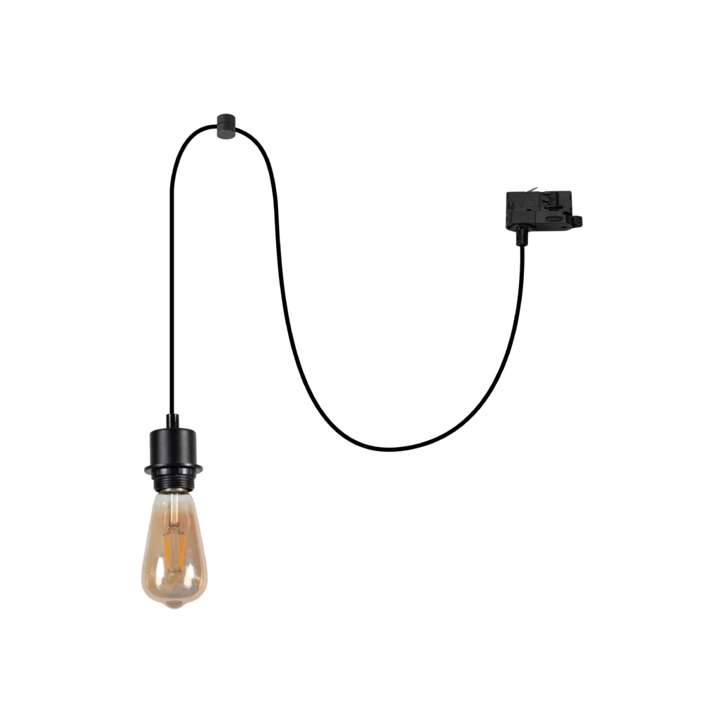 RUBY 1 3F4Wires E27 Track Pendant light BK