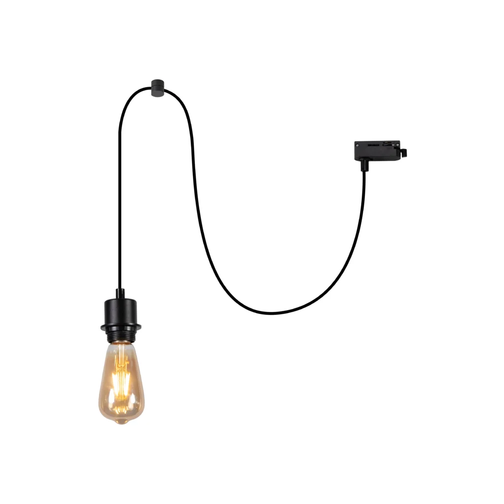 RUBY 1 1F2Wires E27 Track Pendant light BK