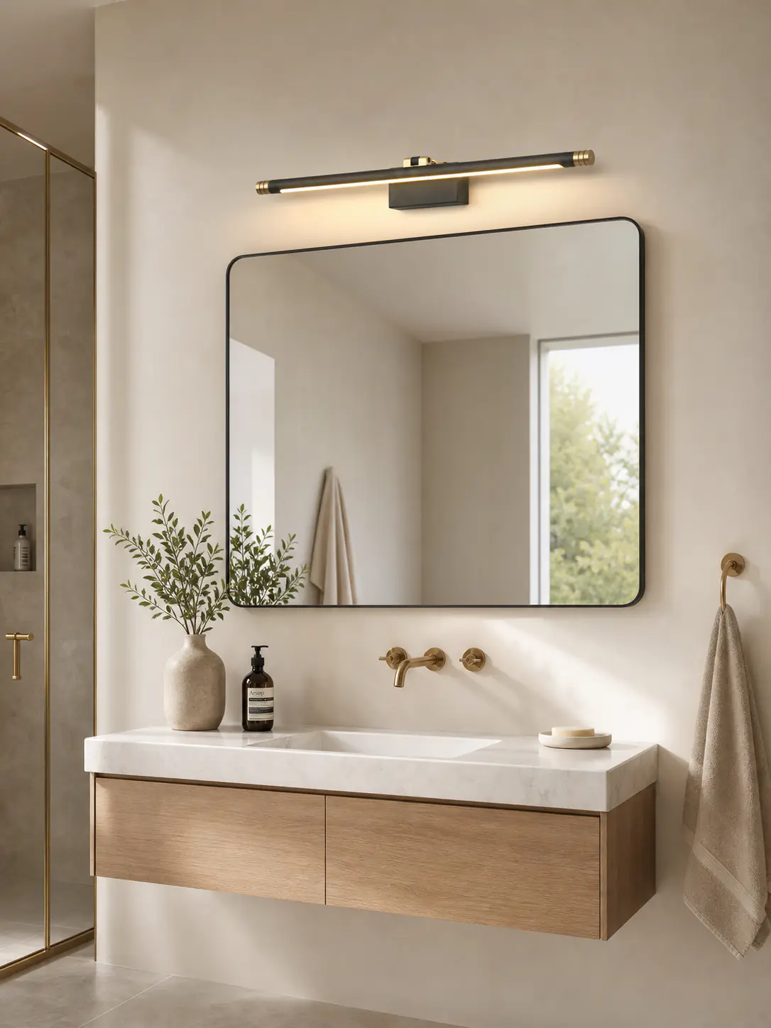 Stylish pendant light hanging in a contemporary interior space