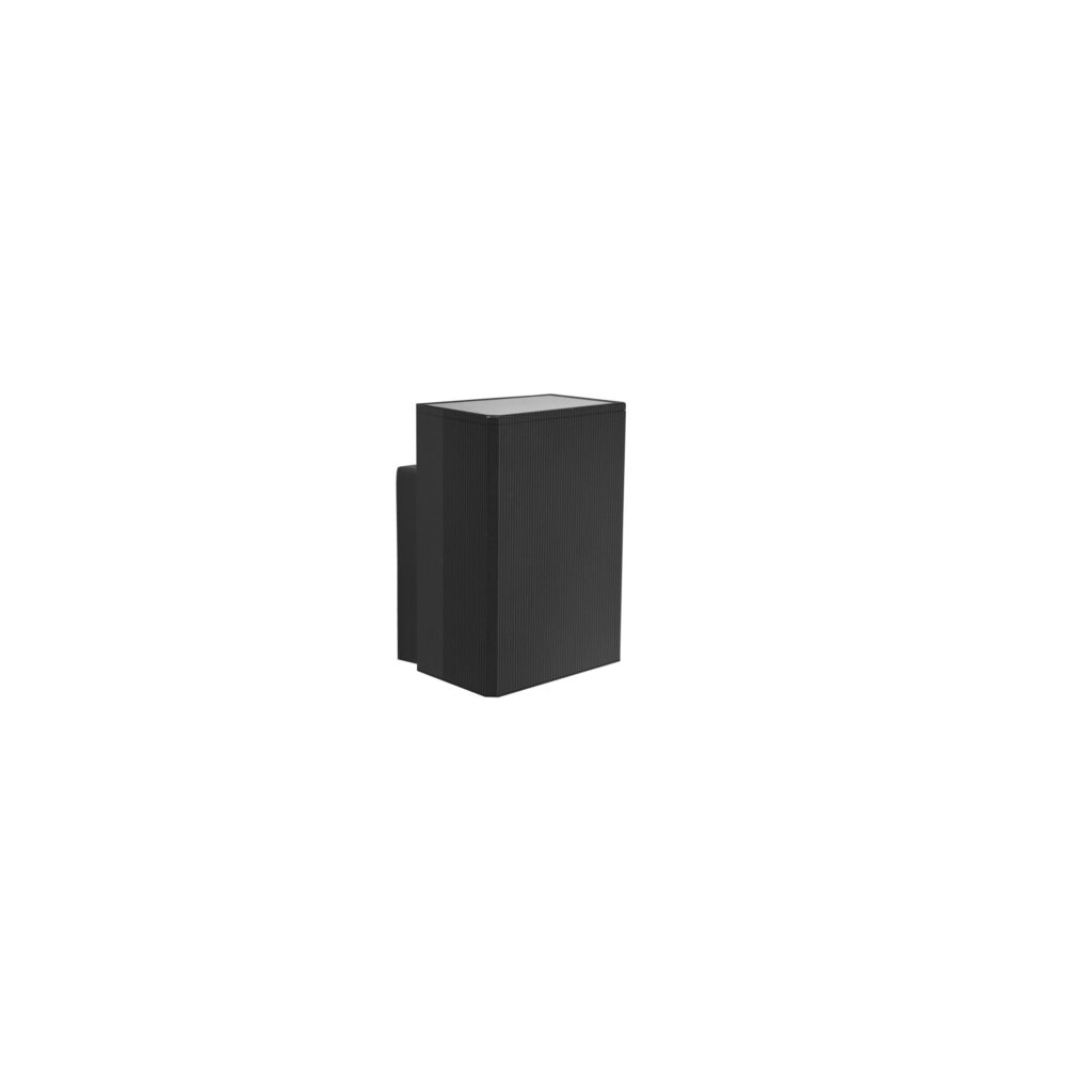 Kiln 1 GU10 IP54 Outdoor Wall Lamp BK