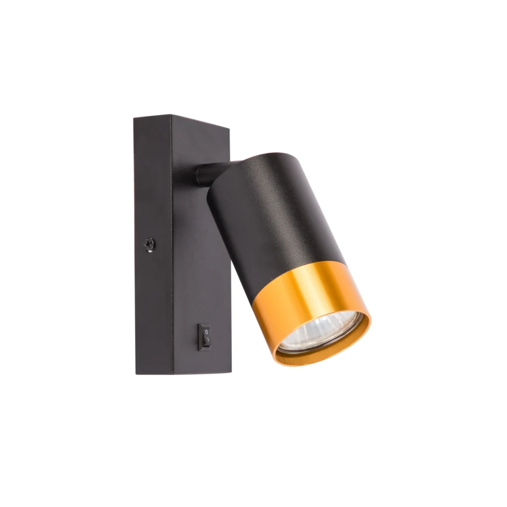 FLUX 1 GU10 Wall Lighting BK+GD