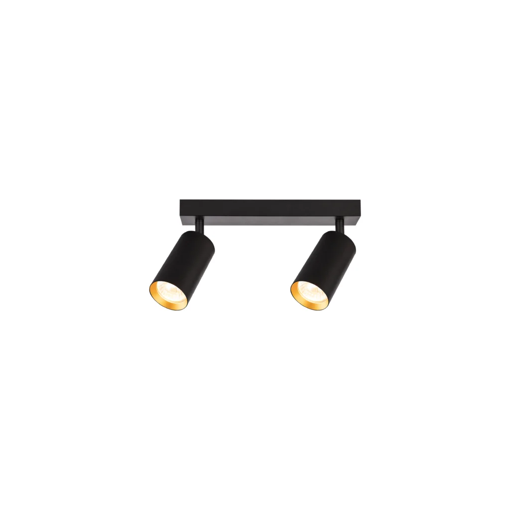 CHIME 2 GU10 Ceiling Spot Light BK+GD ring