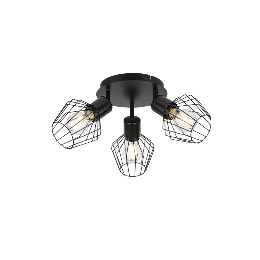 ELIO 3 E27 Ceiling Spot Light BK