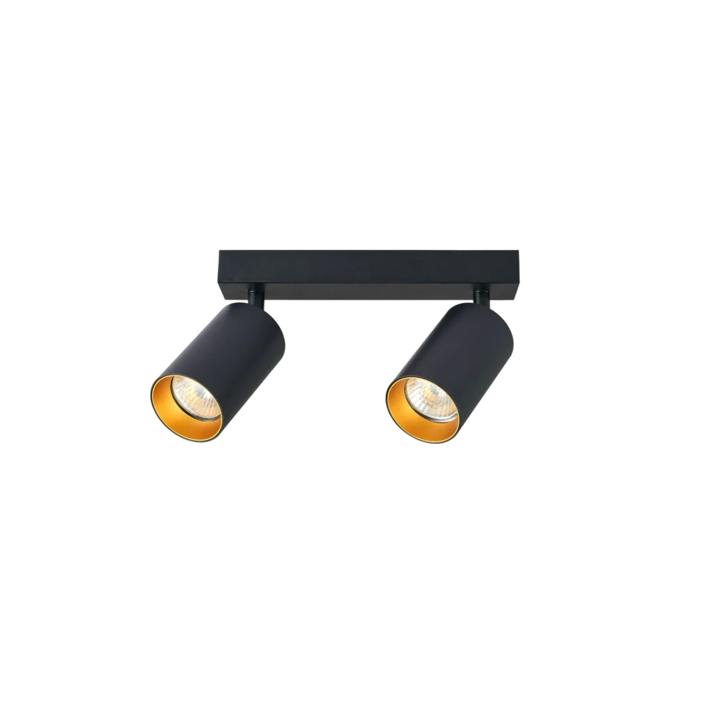 MOSS 2 GU10 Ceiling Spot Light BK+GD