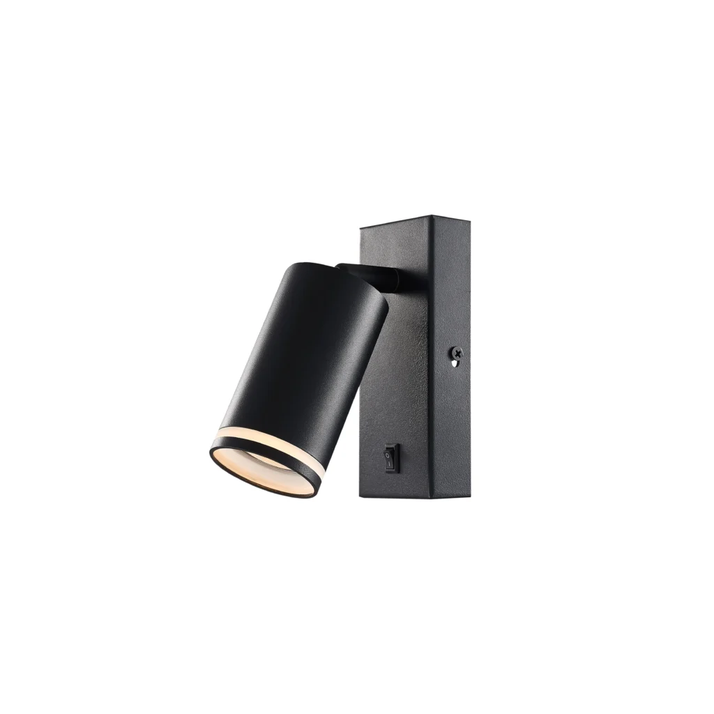 VOID 1 GU10 Acrylic ring Wall Light BK