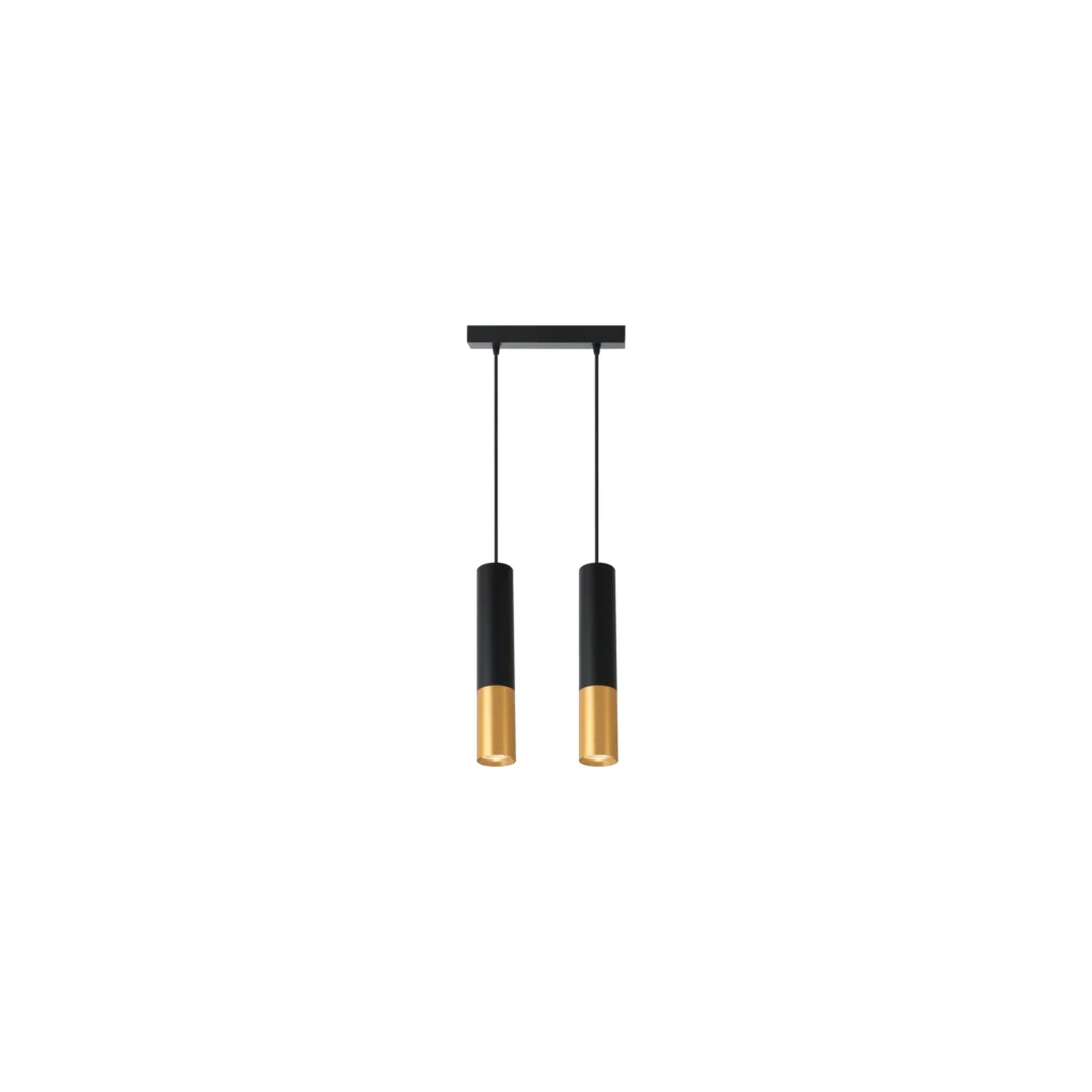 GLOW 2 GU10 Ceiling Pendants BK+GD
