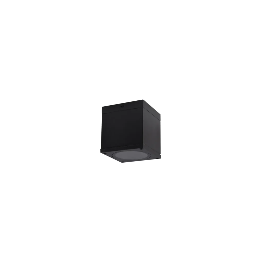 MESA 1 GU10 IP54 Surface-mounted Outdoor Downlight Square BK