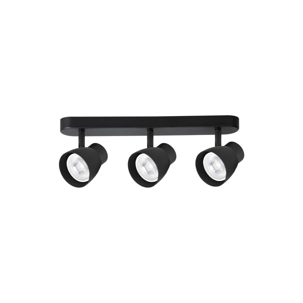 TALIA 3 GU10 Trumpet Ceiling Spot Lights BK