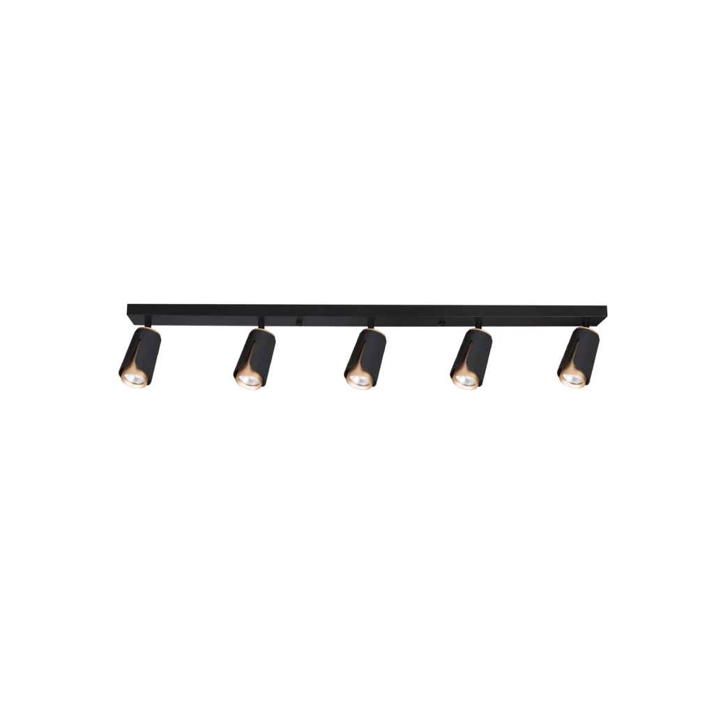 Tulip 4L GU10 Ceiling Spot Lights L BK+GD