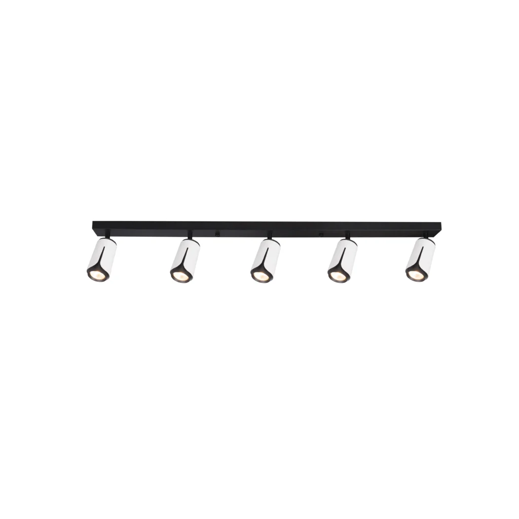 Tulip 5 GU10 Ceiling Spot Lights WH+BK