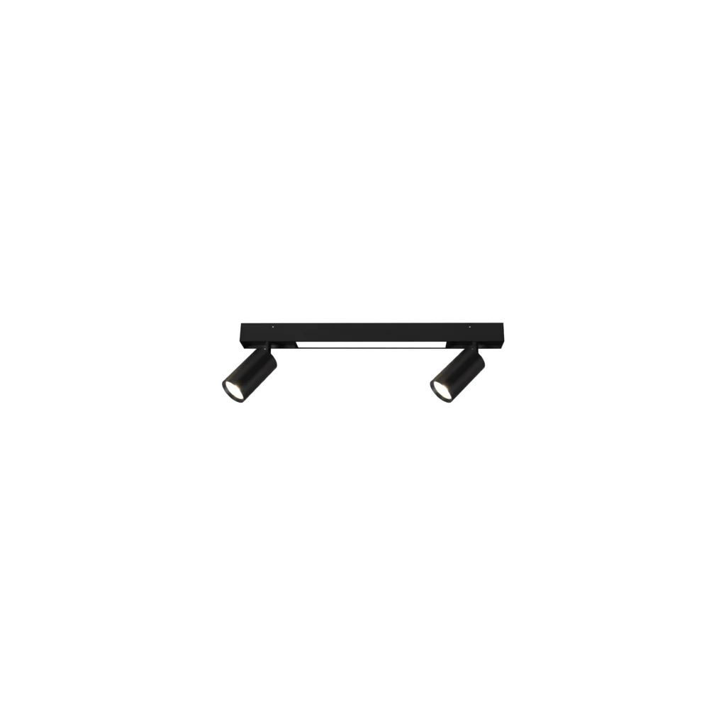 SOL 2*GU10 with LED 15W Ceiling Spot Light BK