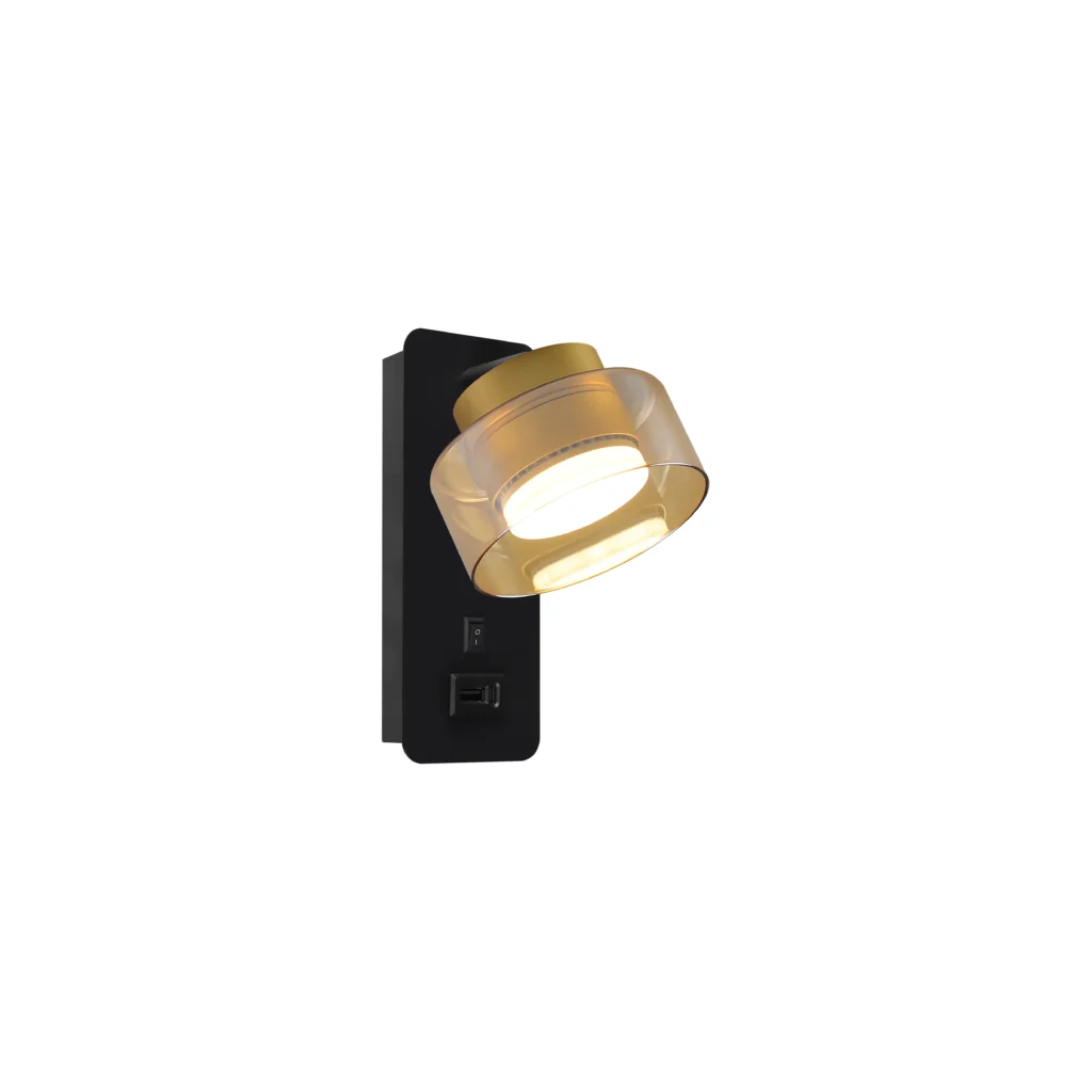 YARN S GX53 Wall Light with Switch with 5V 2A USB A+C GD