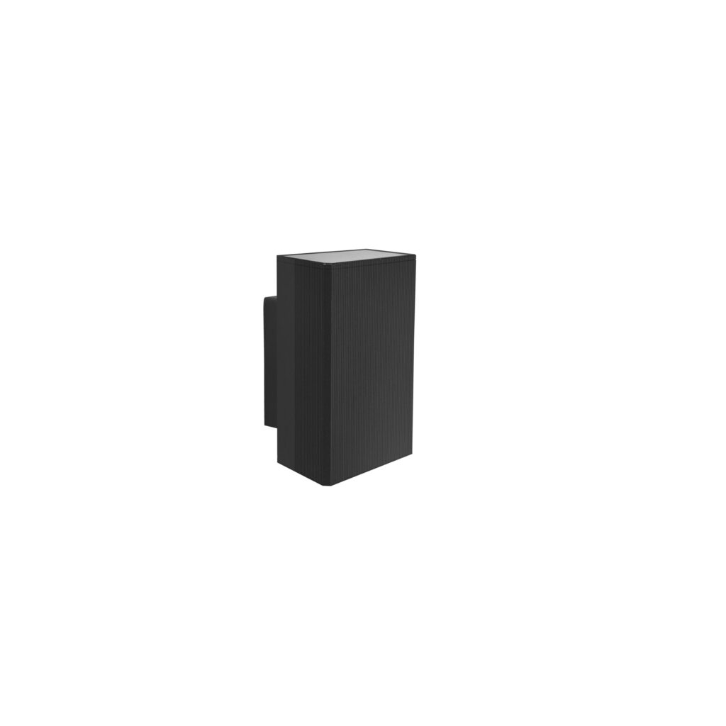 Kiln 2 GU10 IP54 Outdoor Wall Lamp BK