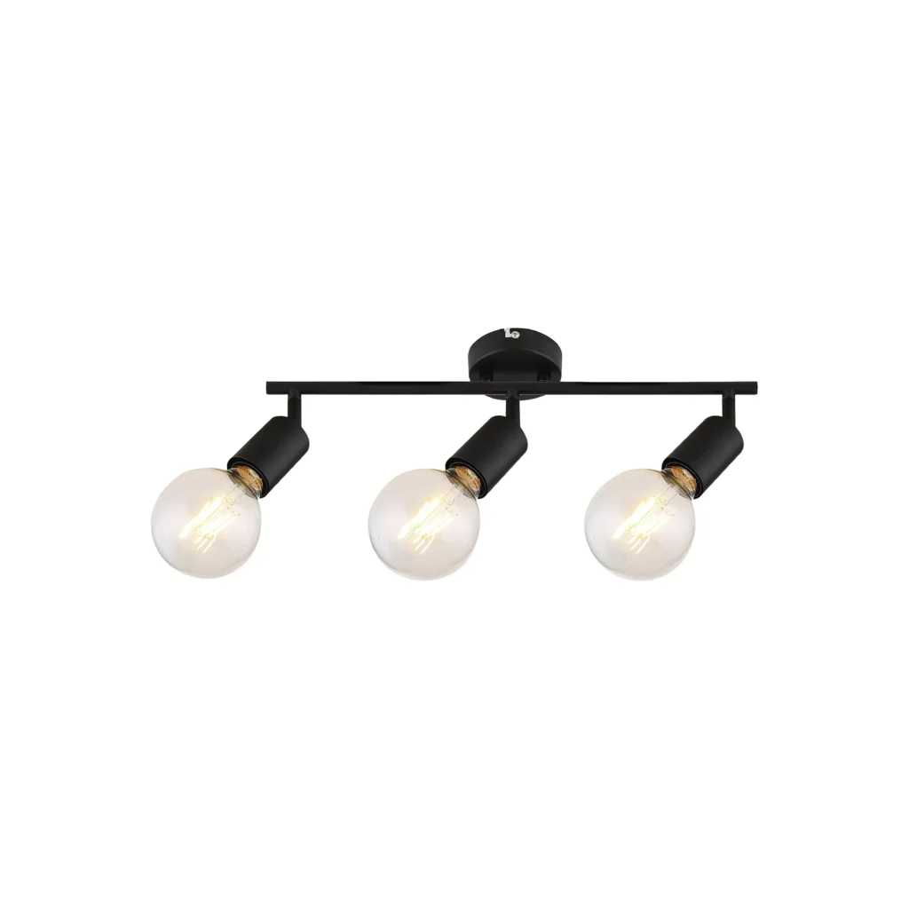 SOLA 3 E27 Ceiling Spot Light BK