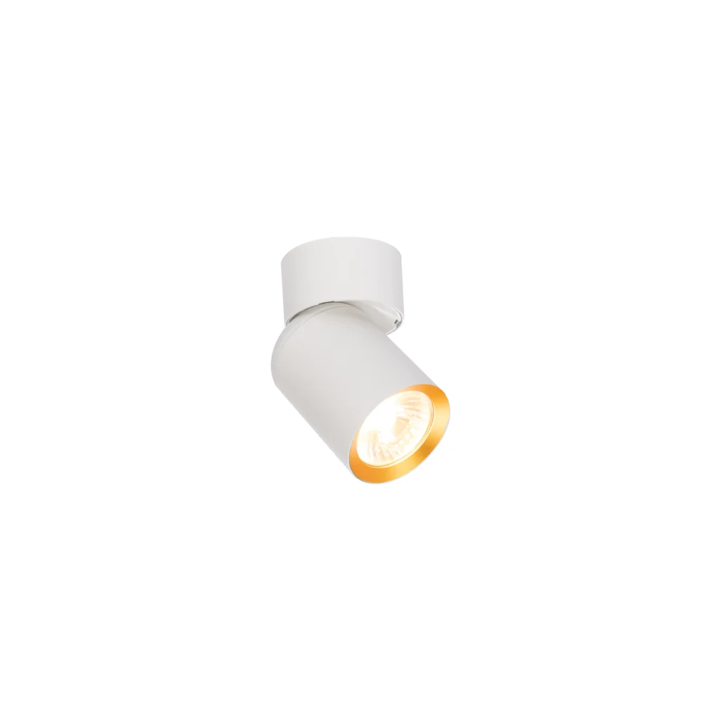 CITRINE 1 GU10 Ceiling Spot Light WH+GD