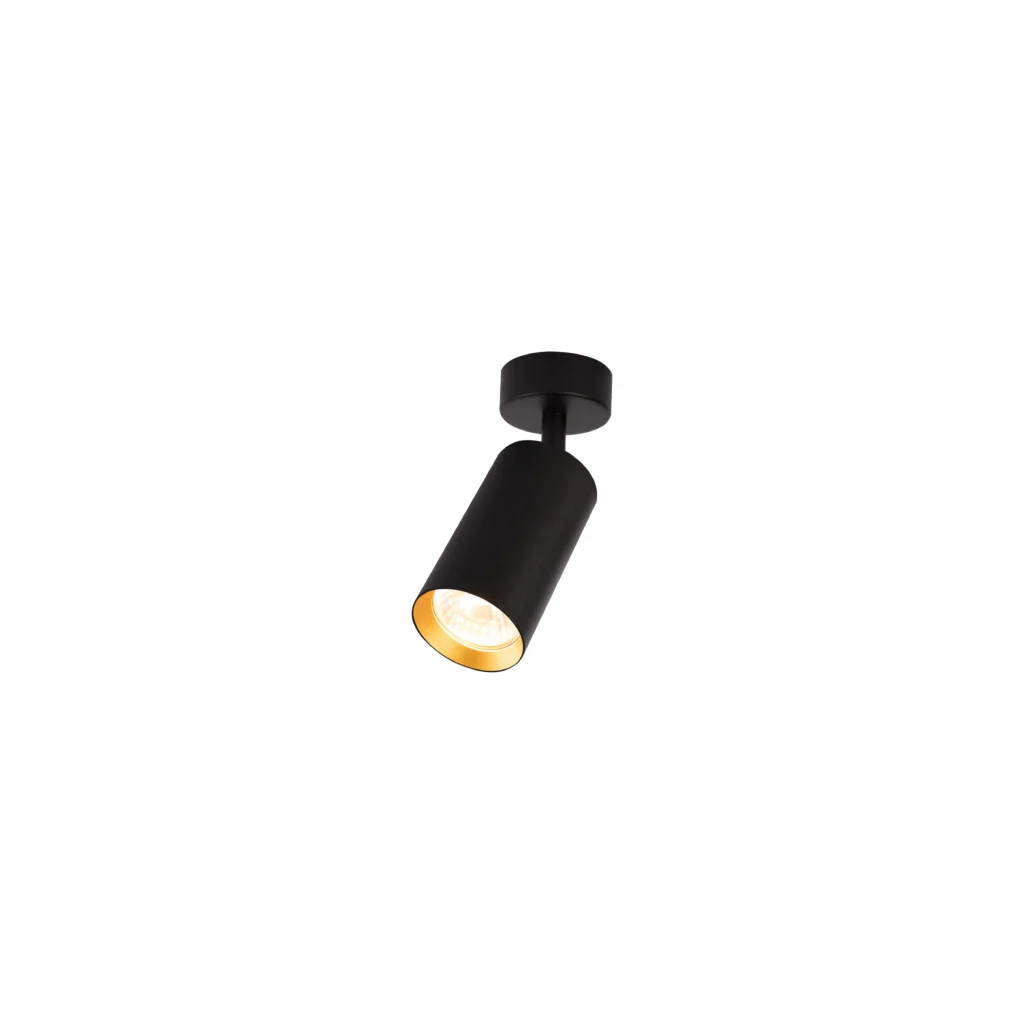 CHIME 1 GU10 Ceiling Spot Light BK+GD ring