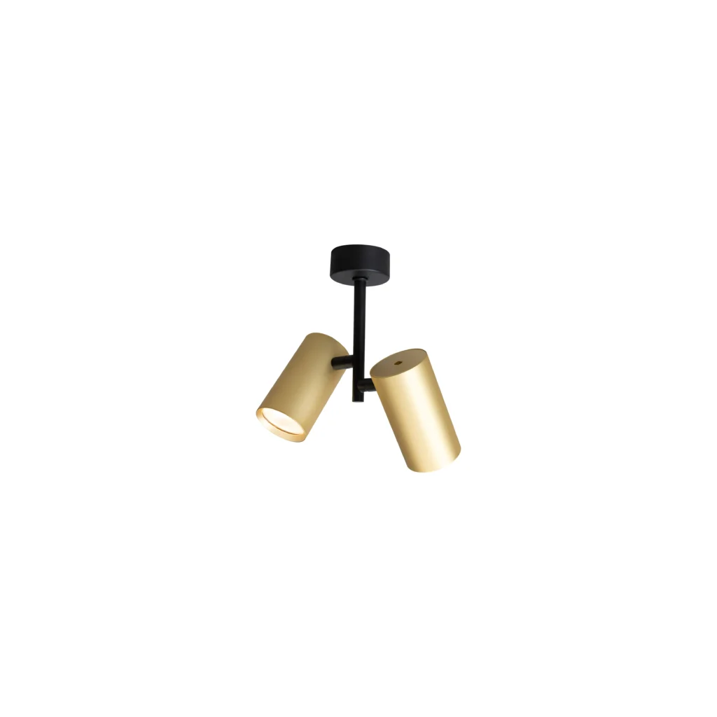 ELIXIR 2 GU10 Ceiling Spot Light Sand BK+Gold Tube