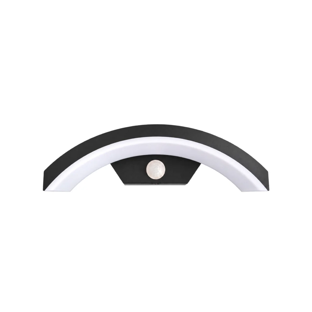 Zelyn LED 10W PIR IP54 Outdoor Wall Lamp BK A