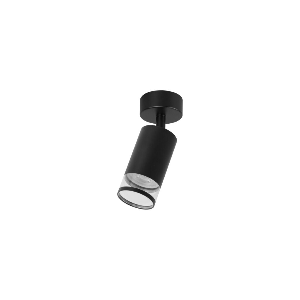 GAIA 1 GU10 Acrylic Tube Ring Ceiling Spot Lights BK