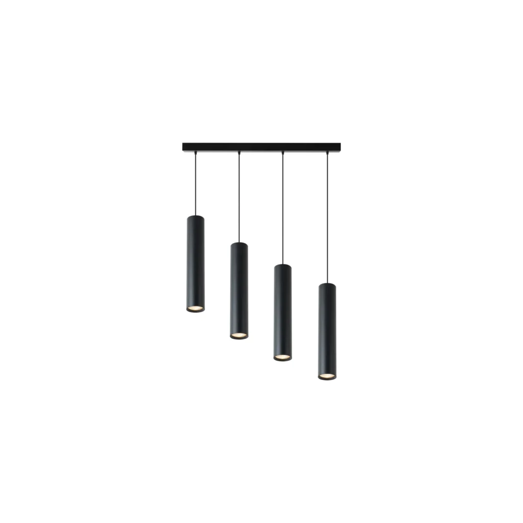 GLEAM 4 GU10 Ceiling Pendants BK