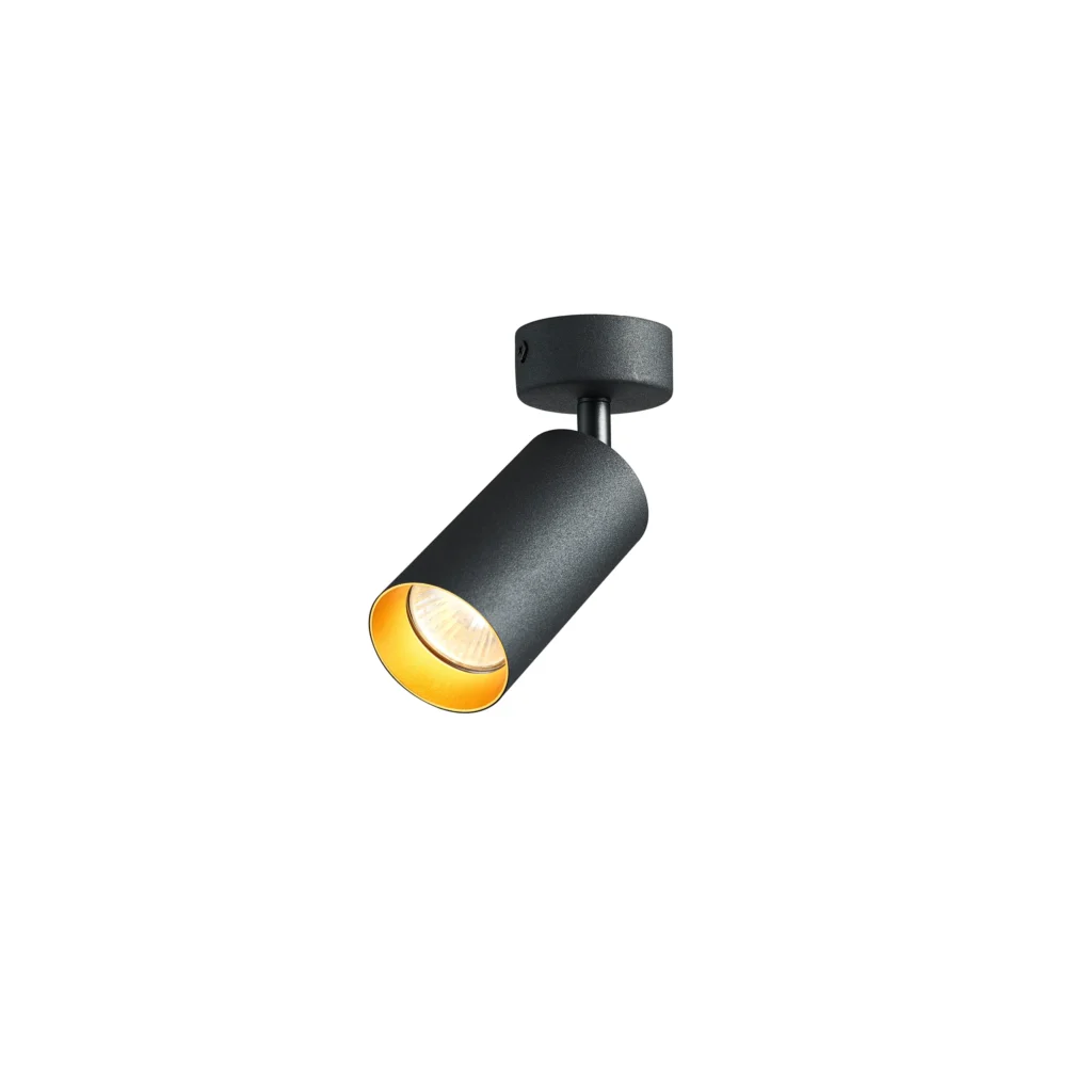 MOSS 1 GU10 Ceiling Spot Light BK+GD