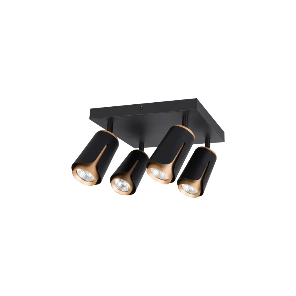 Tulip 4S GU10 Ceiling Spot Lights L BK+GD