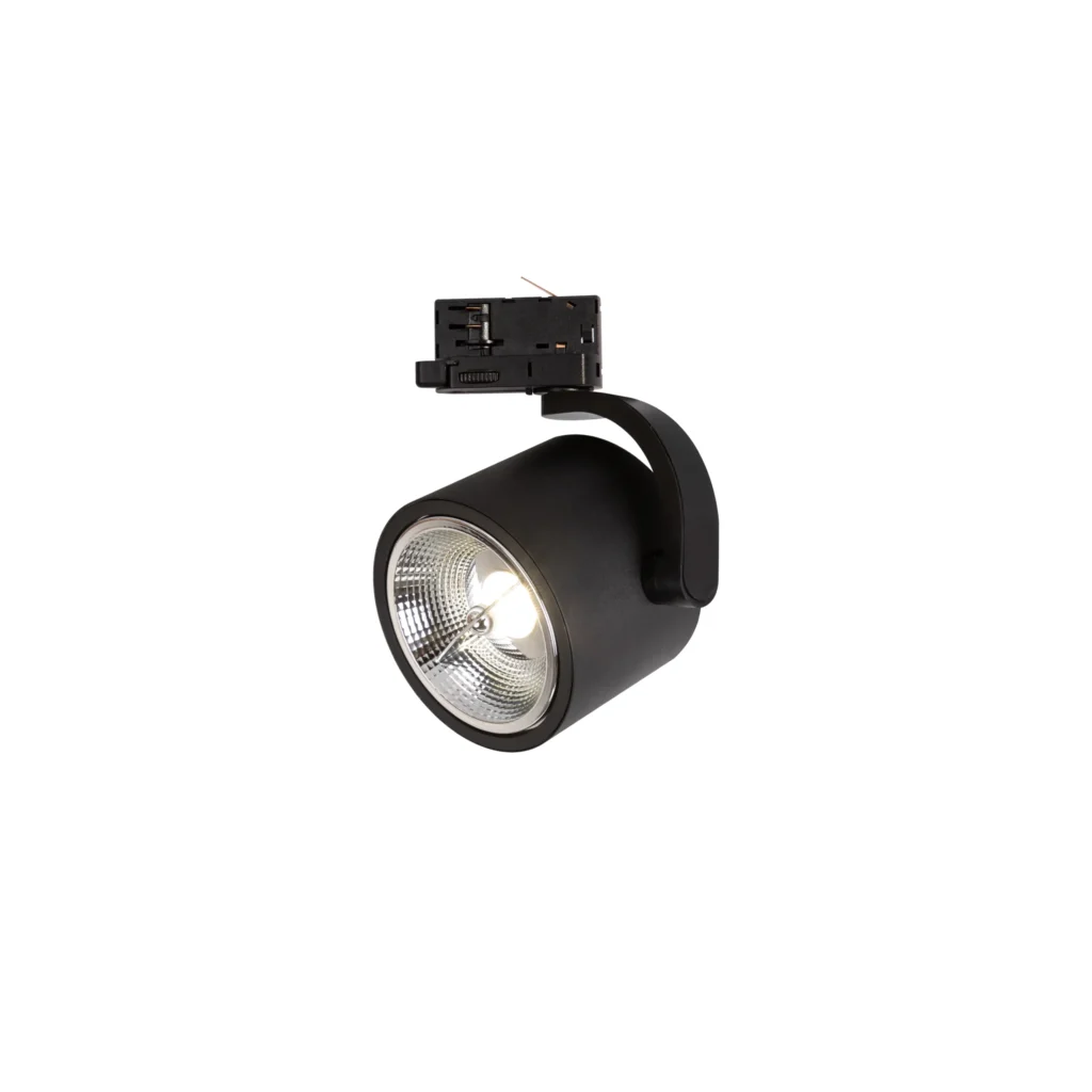 SHERA 1 3F4Wires AR111 track spot light with adaptor BK