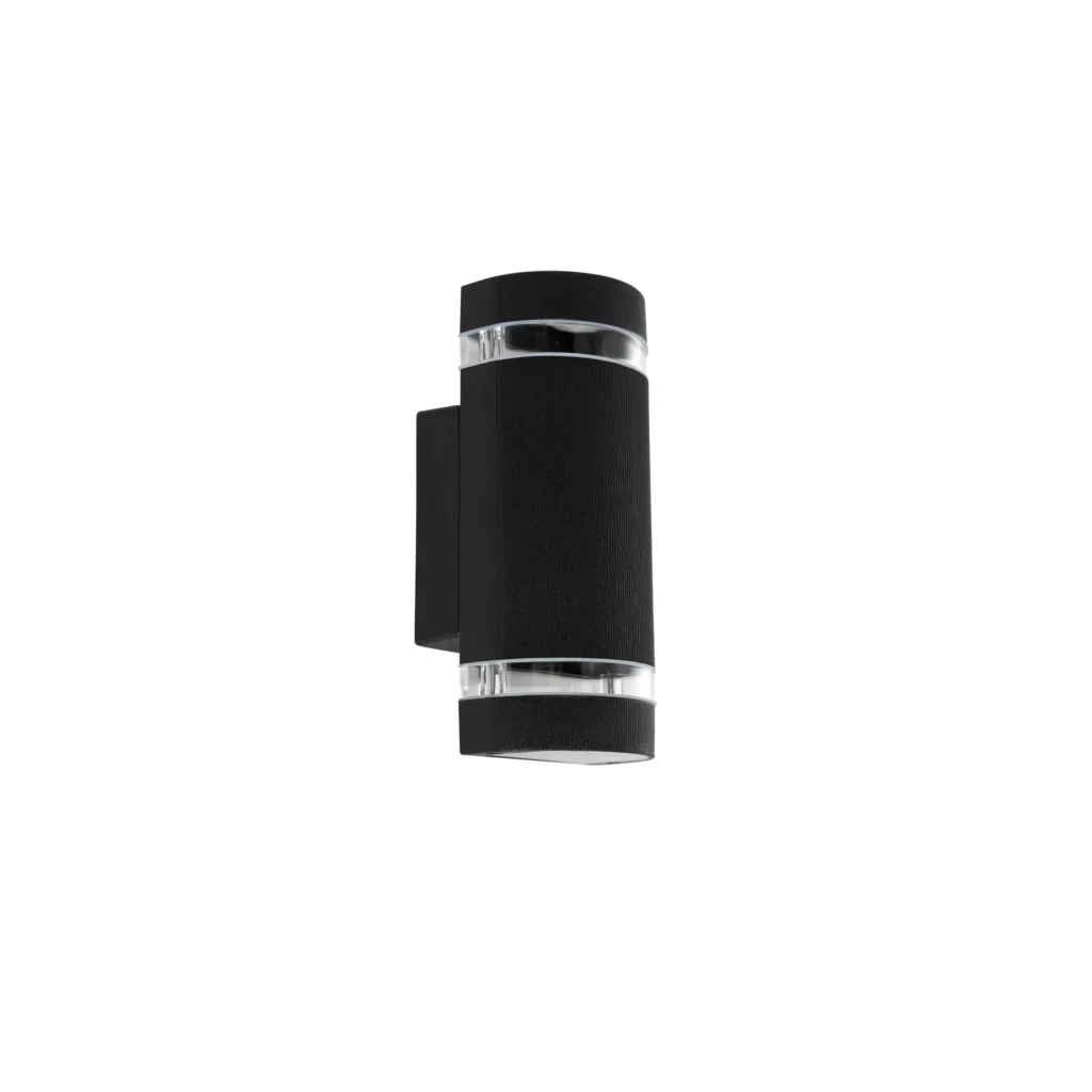 NOIR 2 GU10 IP54 Outdoor Wall Lamp BK