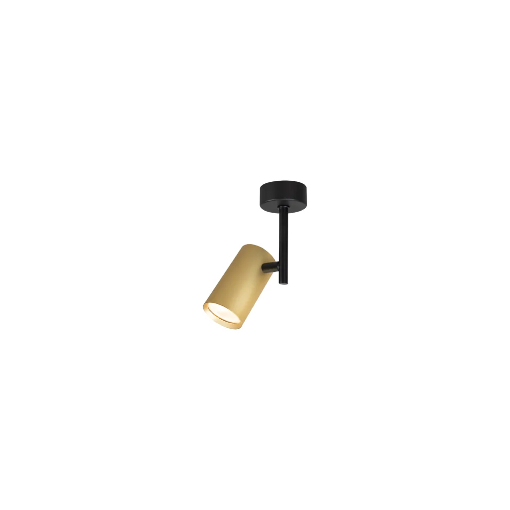 ELIXIR 1 GU10 Ceiling Spot Light BK+Gold Tube