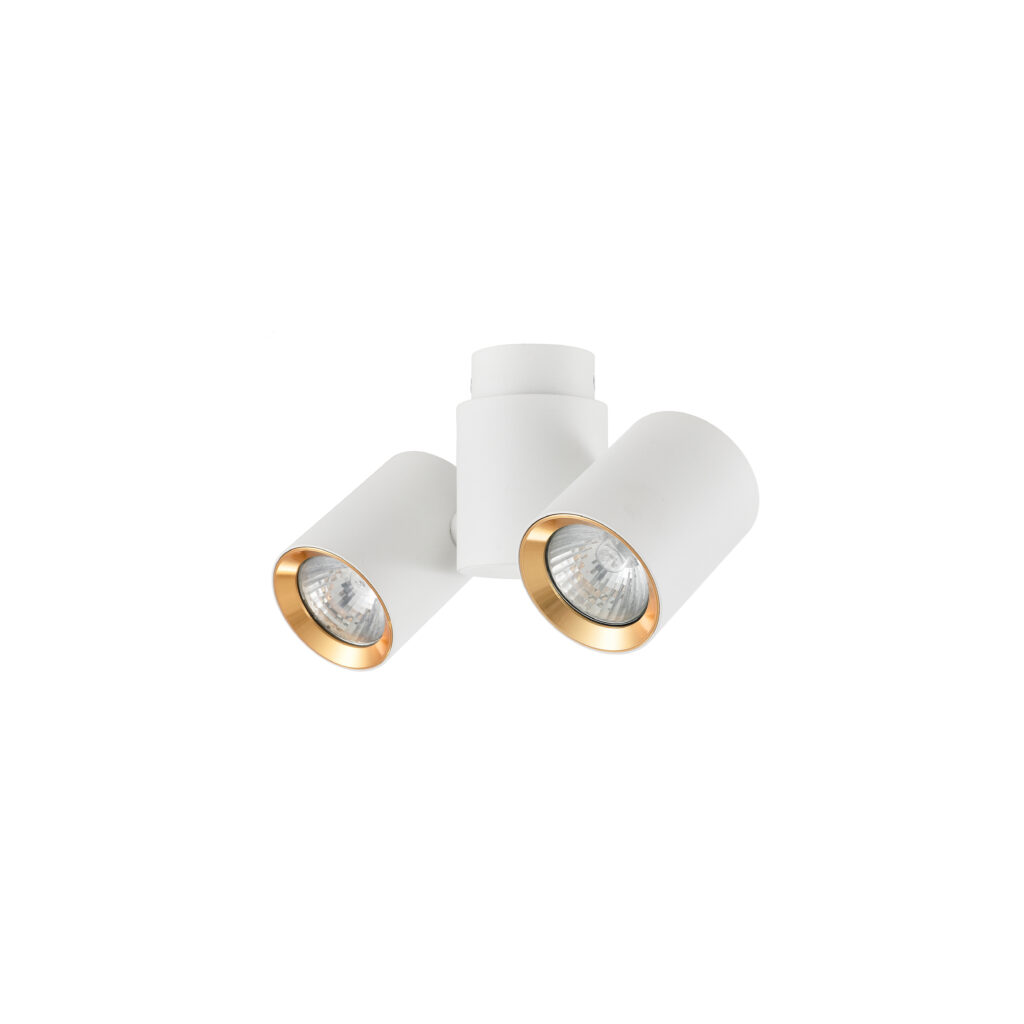 NOVA 2 GU10 Telescope Ceiling Spot Lights WH+GD