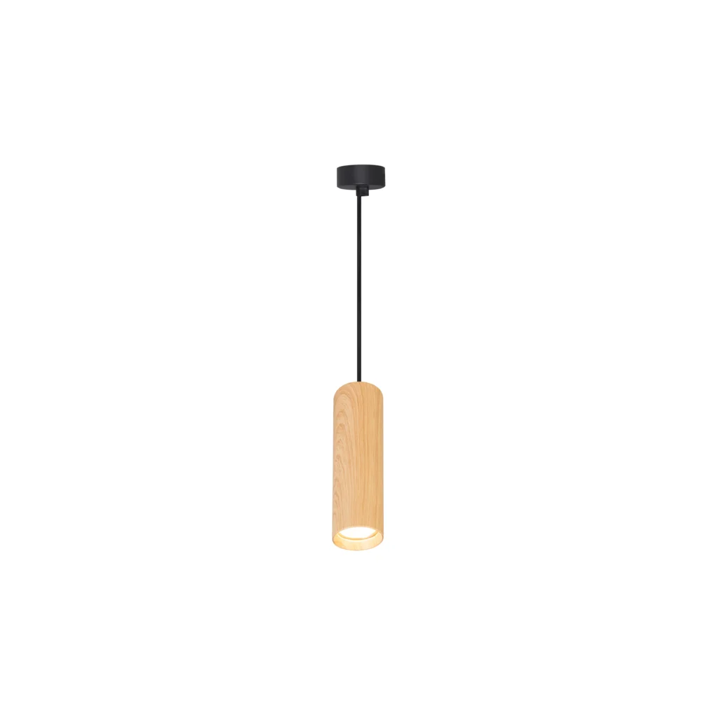 JUBILEE 1 GU10 Pendant BK base+wood color tube