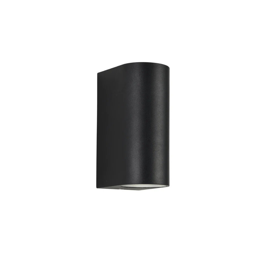 Qivo 2R GU10 IP54 Outdoor Wall Lamp BK A
