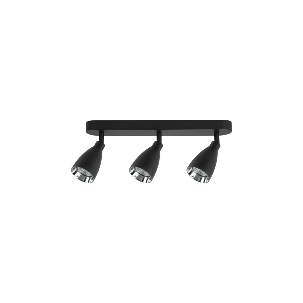 CIRC 3L GU10 Trumpet Ceiling Spot Lights BK