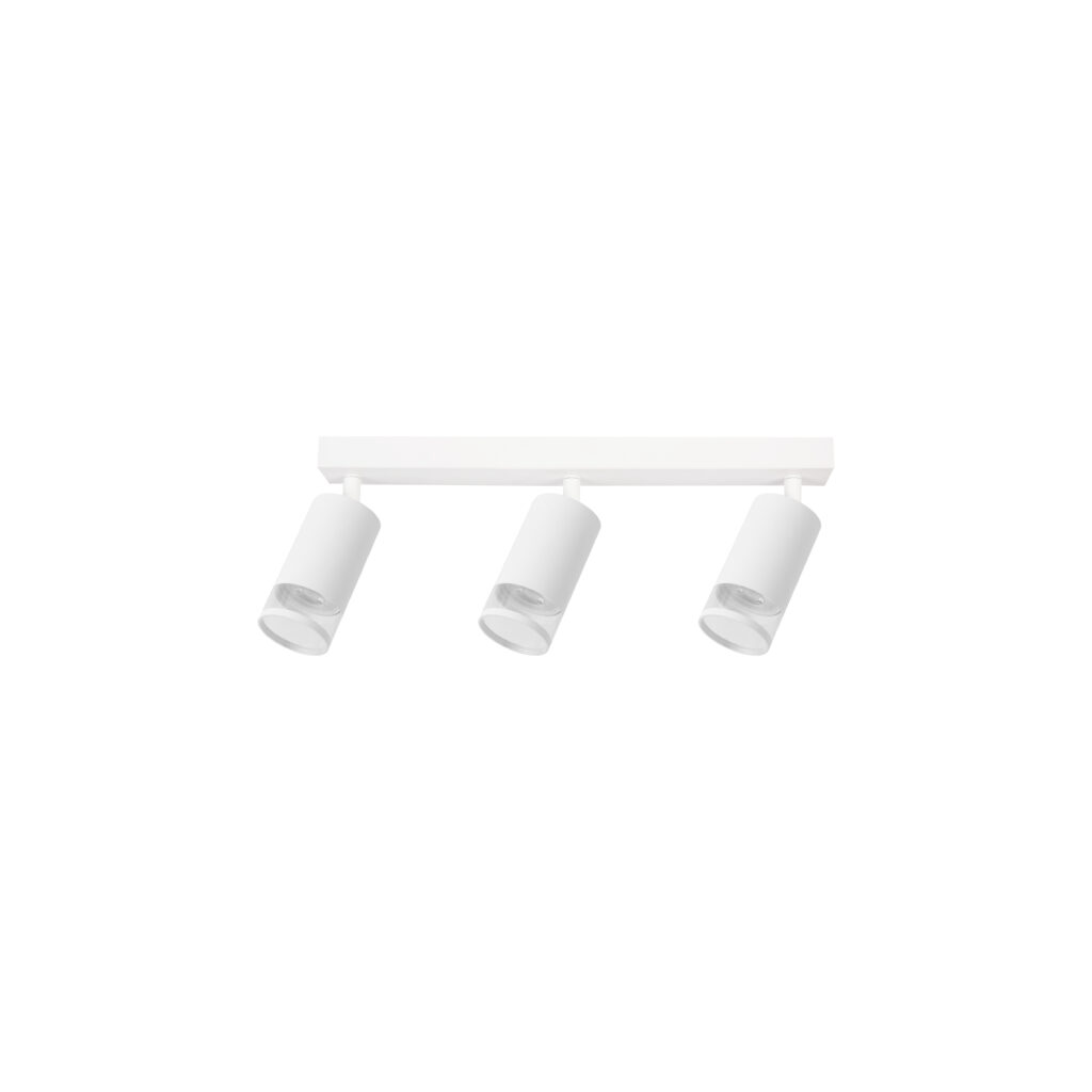 GAIA 3L GU10 Acrylic Tube Ring Ceiling Spot Lights WH