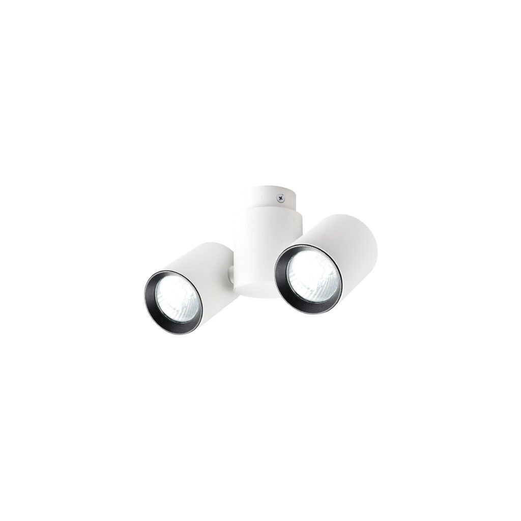 NOVA 2 GU10 Telescope Ceiling Spot Lights WH+BK