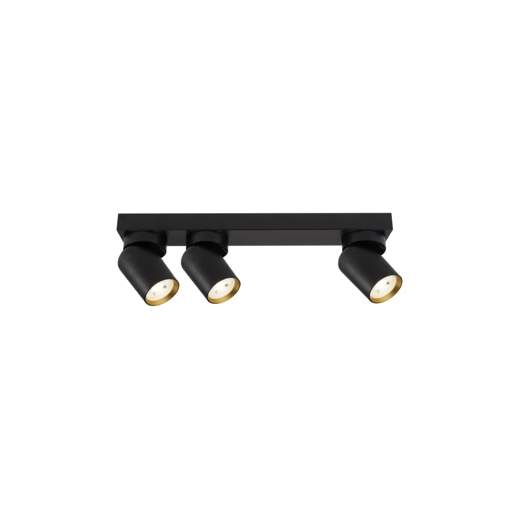 GEO 3 GU10 Ceiling Spot Light BK