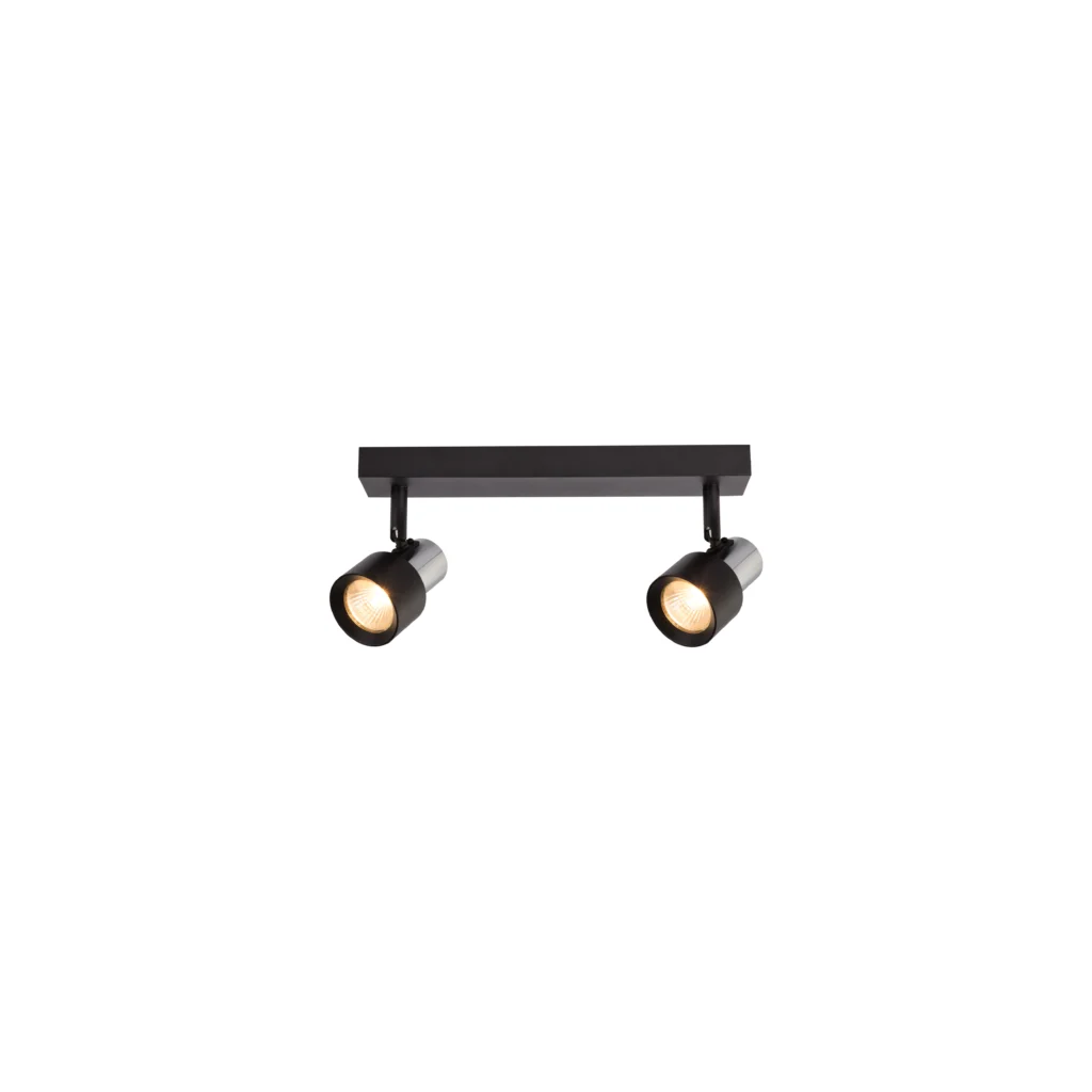 GARNET 2 GU10 Ceiling Spot Light BK+CR