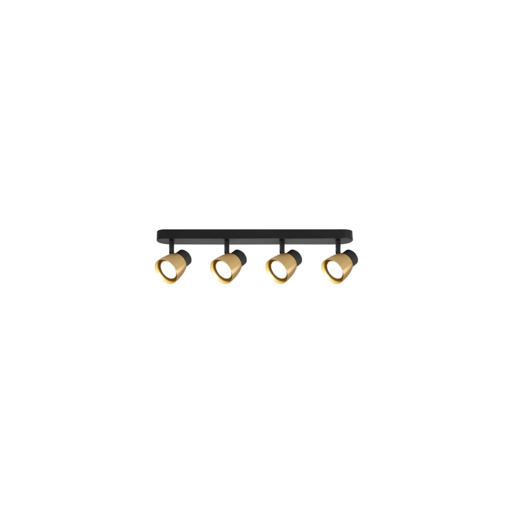 ARC 4 GU10 Ceiling Spot Light BK+GD