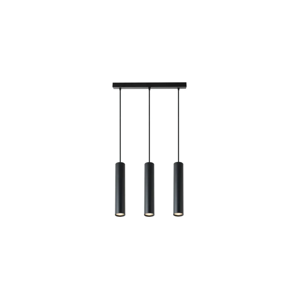 GLEAM 3 GU10 Ceiling Pendants BK