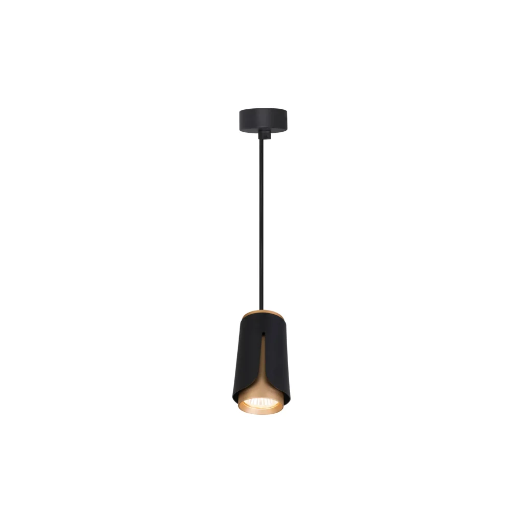 Tulip 1 GU10 Pendants BK+GD