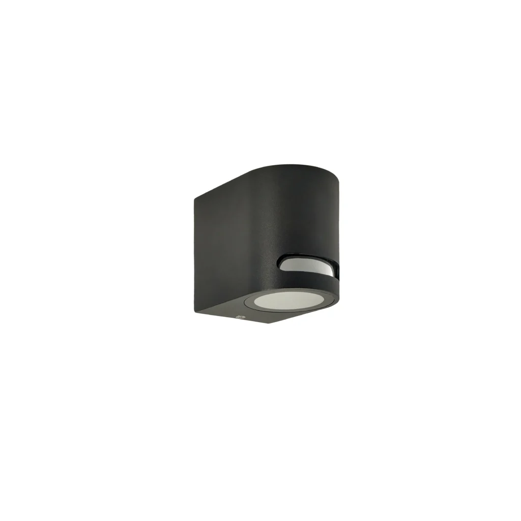 Qivo 1R GU10 IP54 Outdoor Wall Lamp BK B