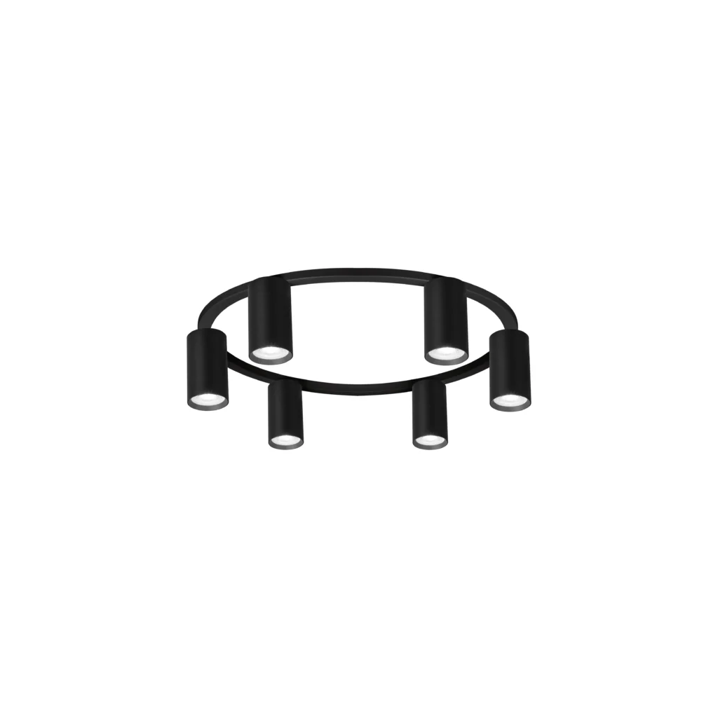 LUNA 6 GU10 Ceiling Spot Light BK