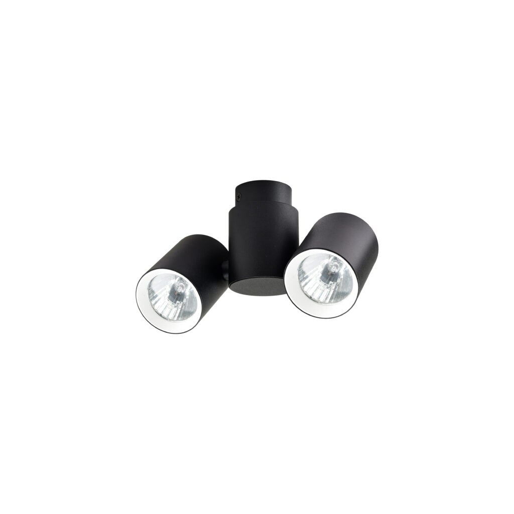 NOVA 2 GU10 Telescope Ceiling Spot Lights BK+WH