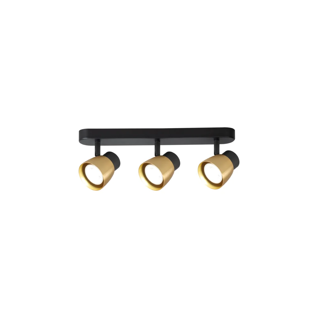 ARC 3 GU10 Ceiling Spot Light BK+GD