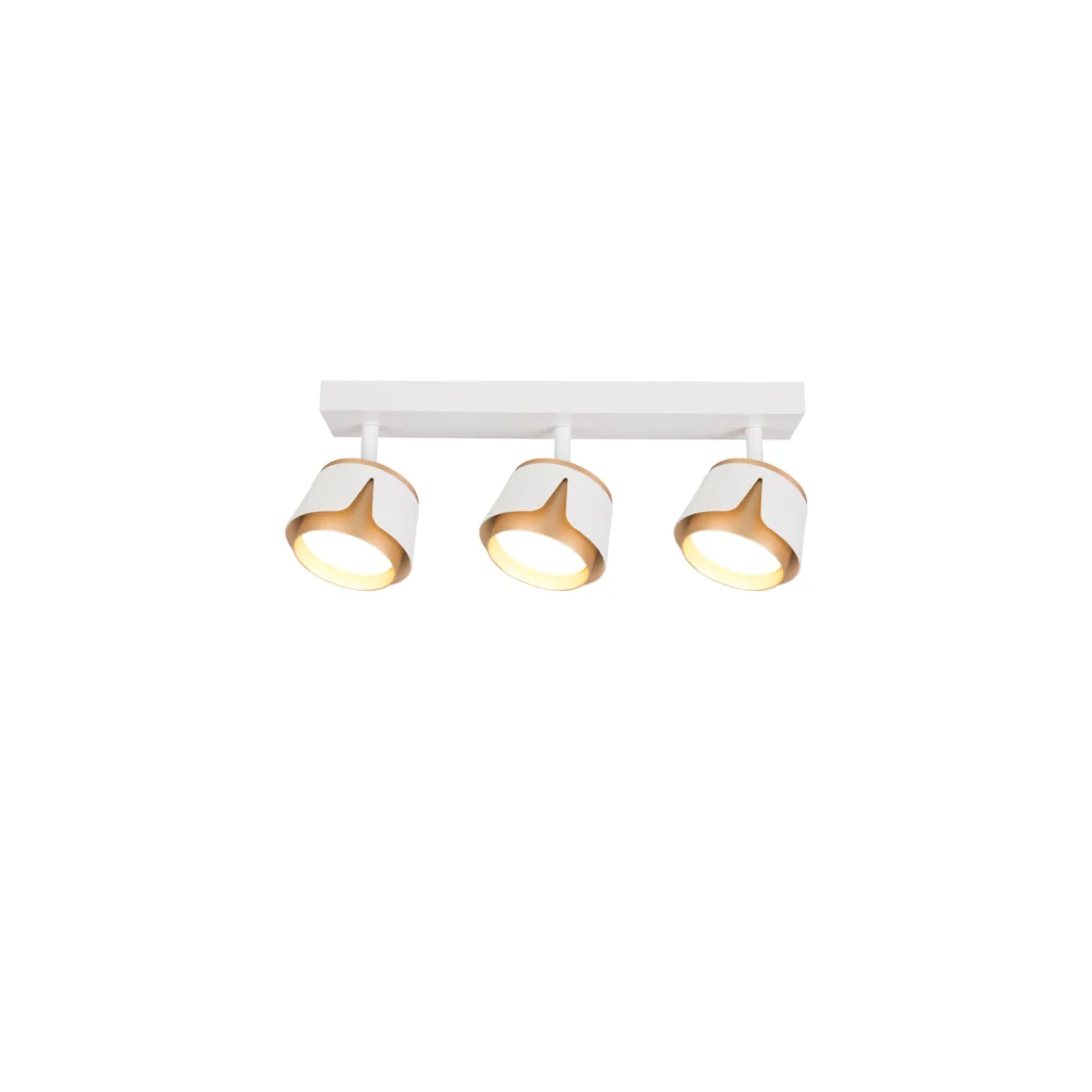 Tulip 3 GX53 Ceiling Spot Lights WH+GD