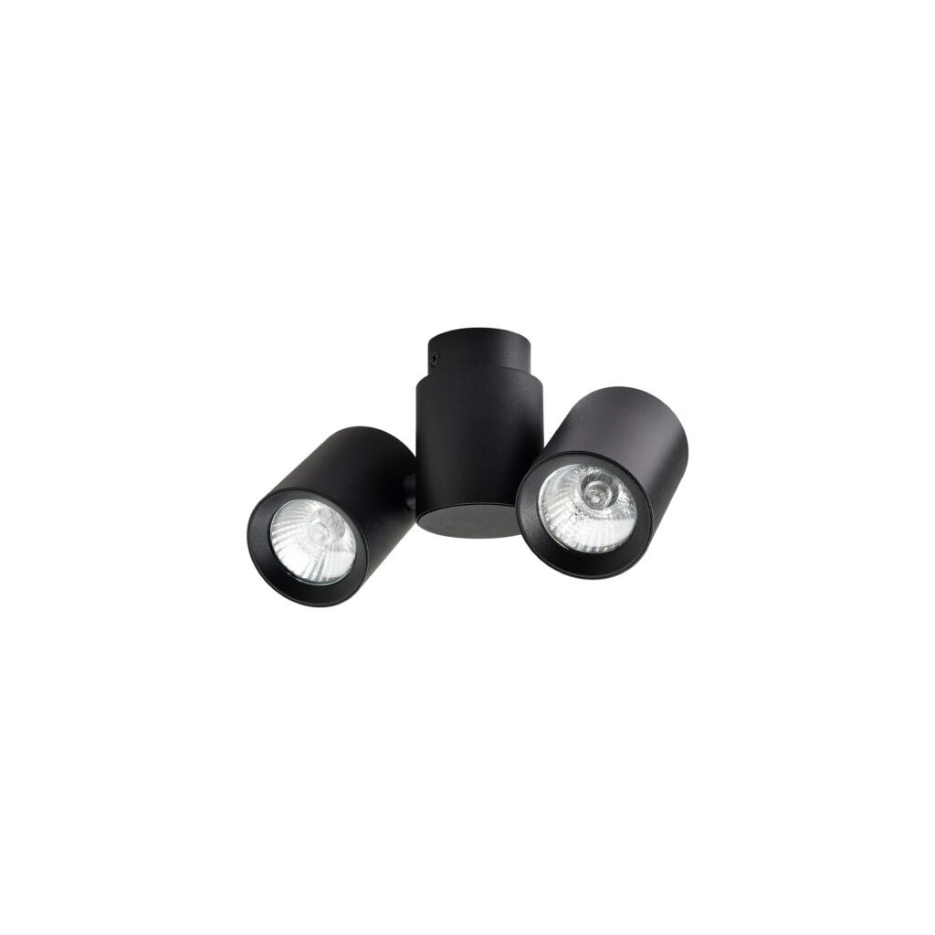 NOVA 2 GU10 Telescope Ceiling Spot Lights BK