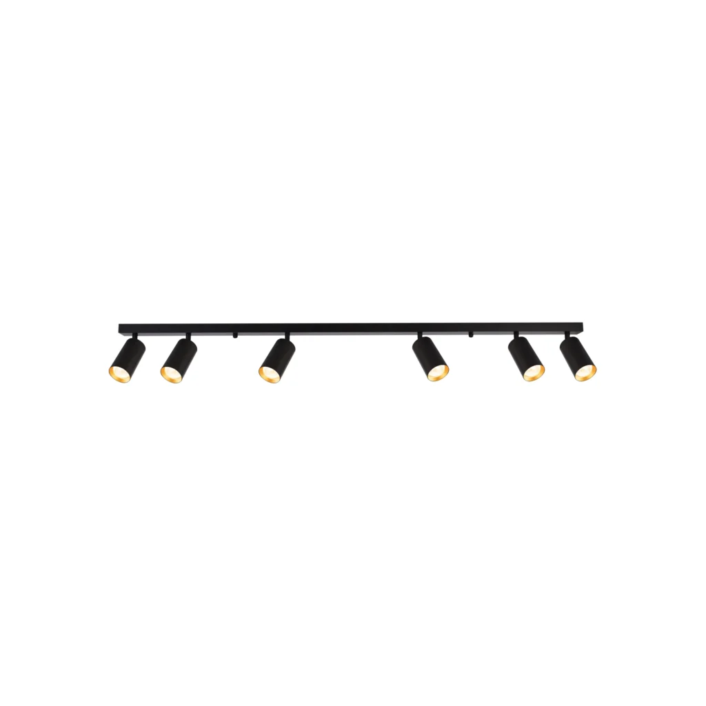 GAIA 6 GU10 Ceiling Spot Light BK+GD
