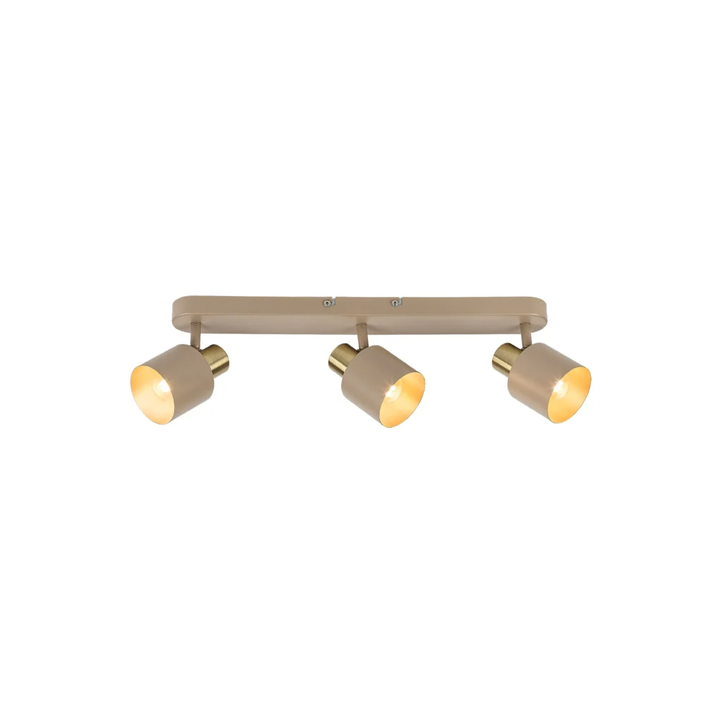 FREYA 3 E14 Ceiling Spot Light BEI+GD