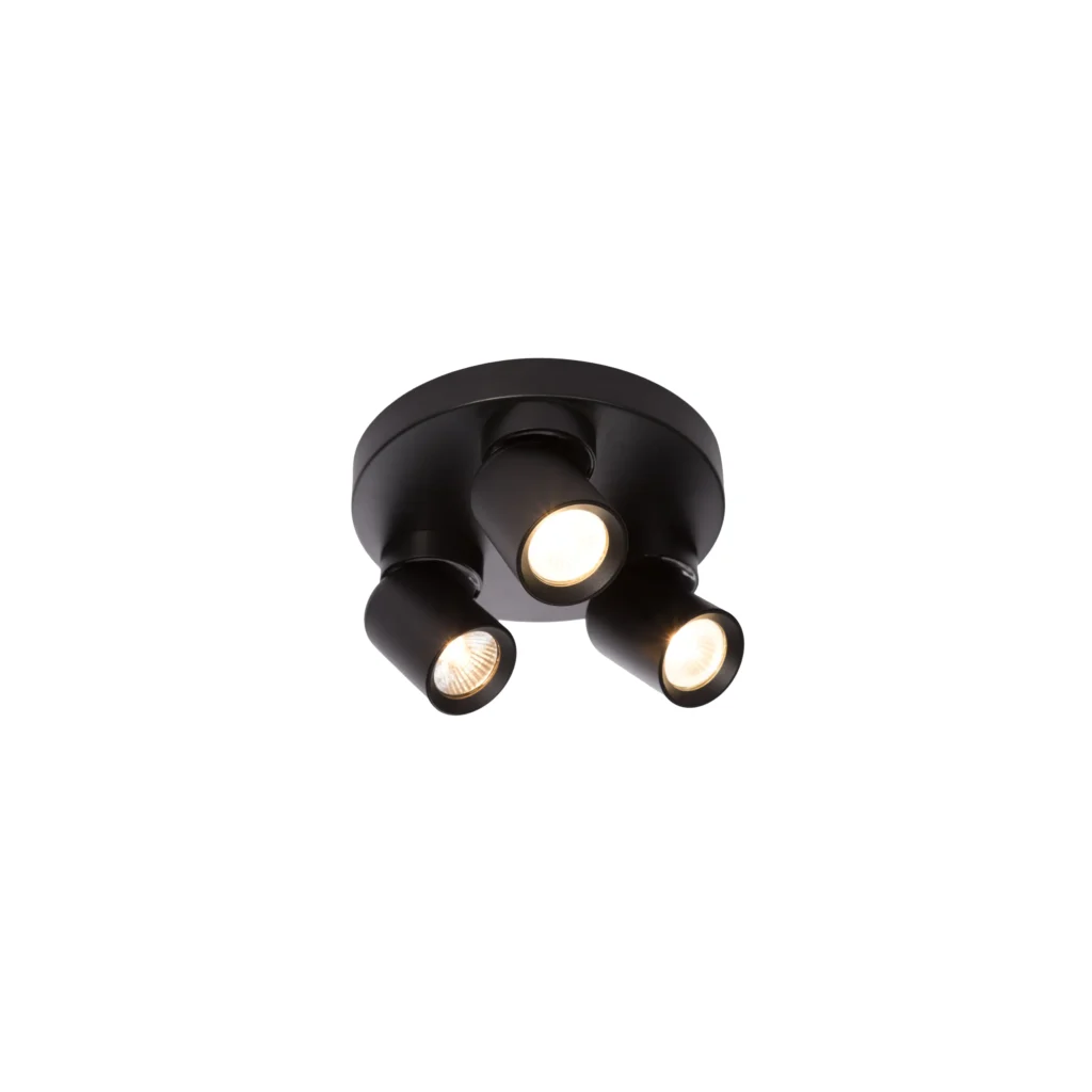 TERRA 3 GU10 Ceiling Spot Light Round BK